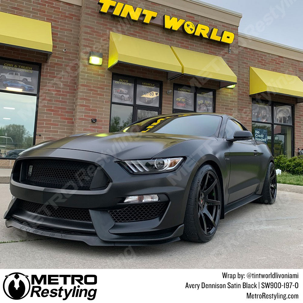 Satin Black Mustang