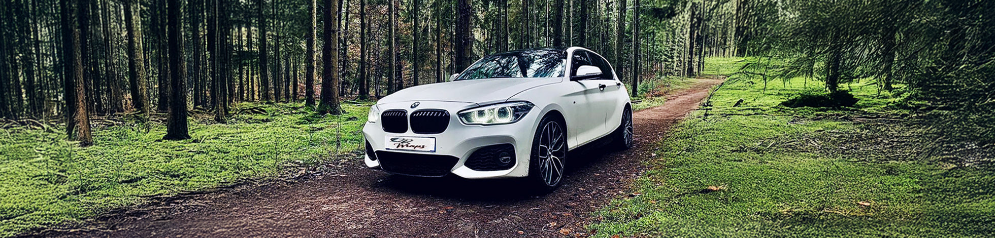 White BMW Wrap