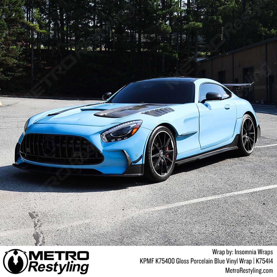 KPMF K75400 Gloss Porcelain Blue Vinyl Wrap | K75414