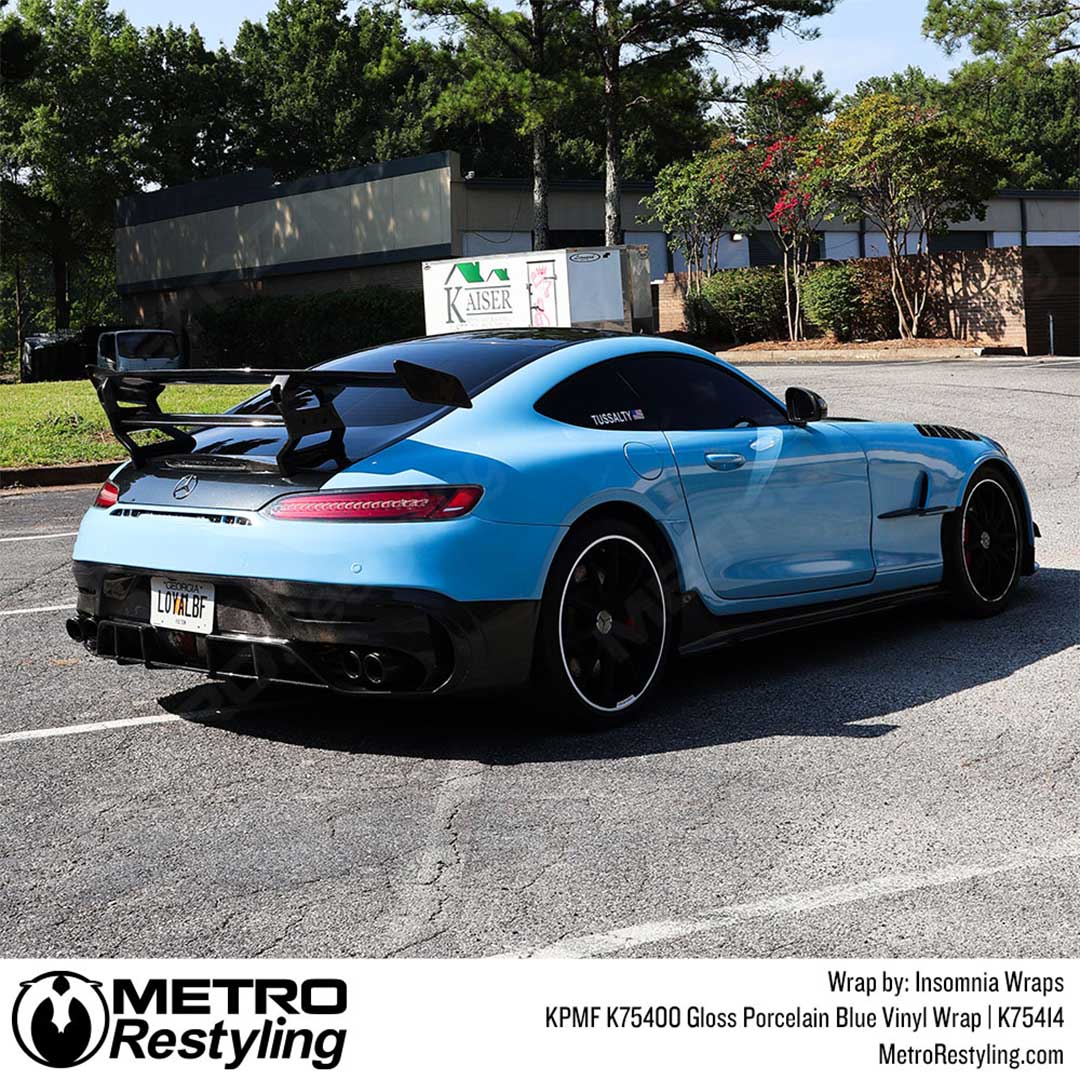 KPMF K75400 Gloss Porcelain Blue Vinyl Wrap | K75414