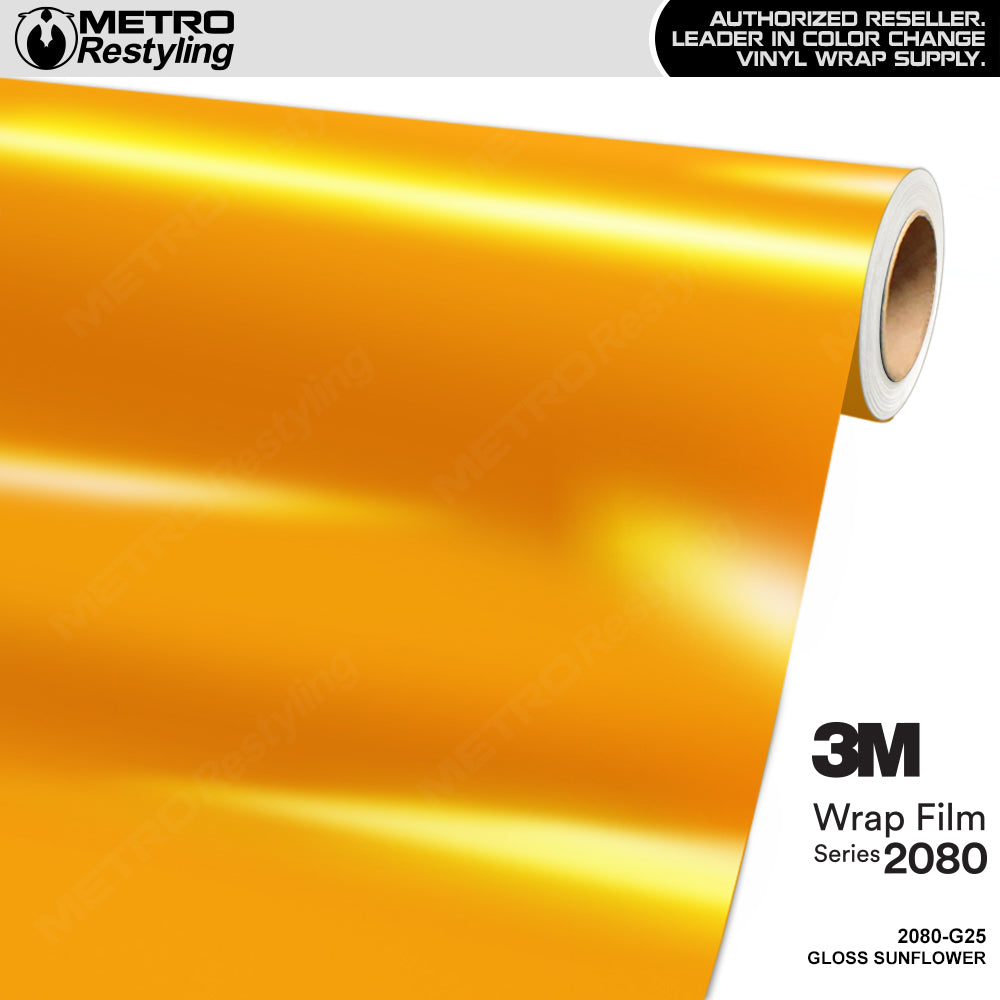 3M 2080 Gloss Sunflower Vinyl Wrap