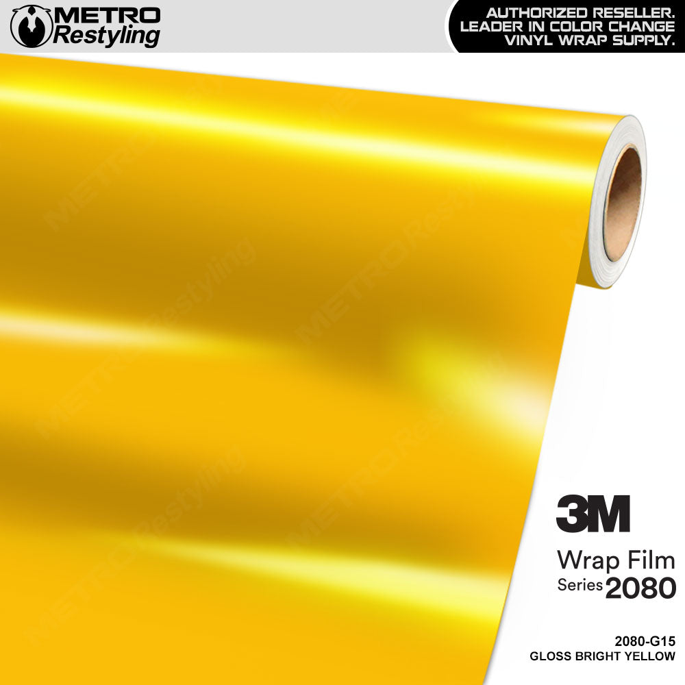 3M 2080 Gloss Bright Yellow Vinyl Wrap
