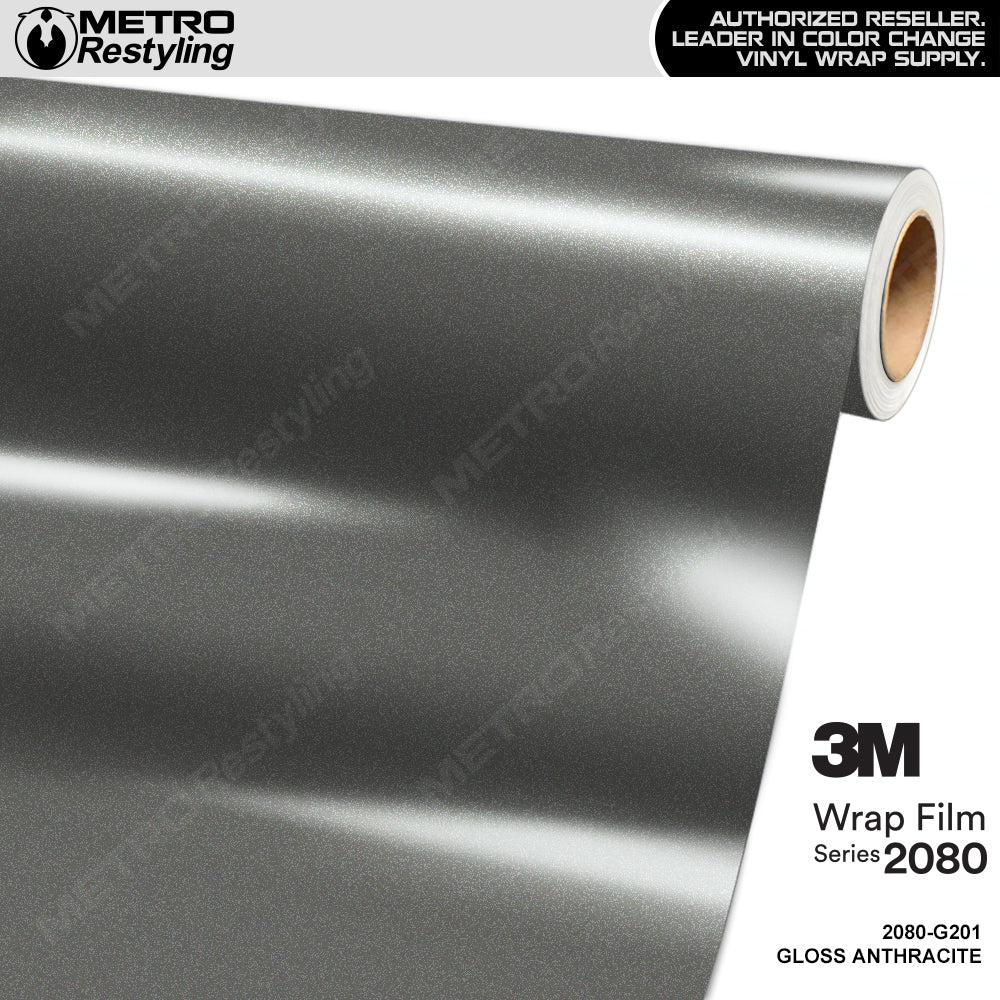 3M 2080 Gloss Anthracite Vinyl Wrap | G201 | BLOWOUT STOCK | (90 sq ft