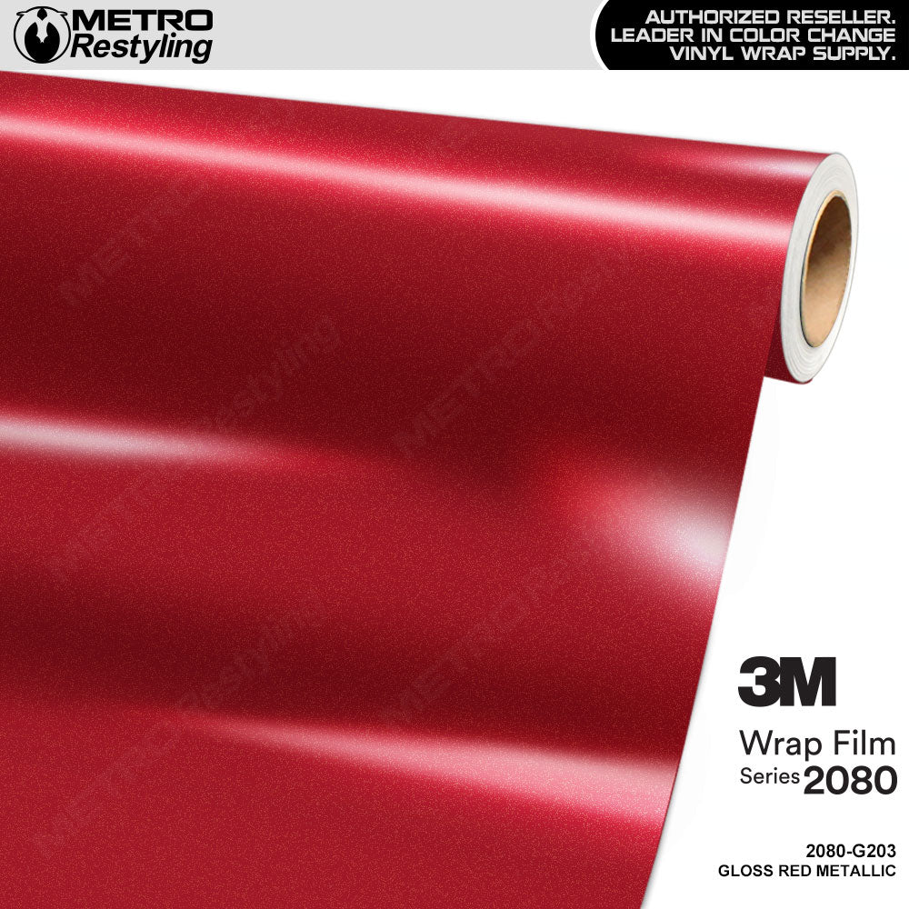 3M Gloss Red Metallic Vinyl Wrap