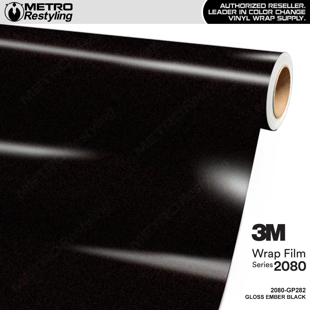 3M 2080 Gloss Ember Black Vinyl Wrap