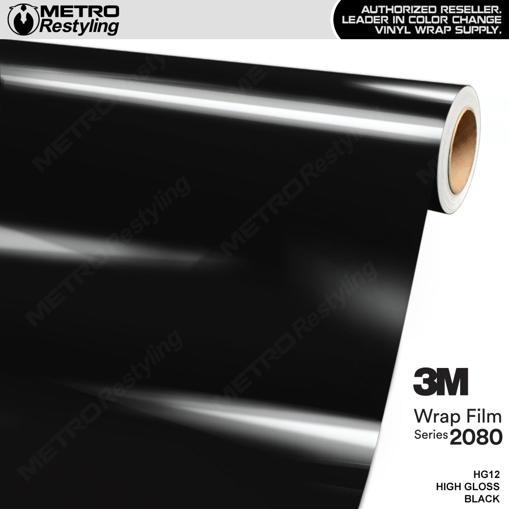 3M 2080 High Gloss Black Vinyl Wrap