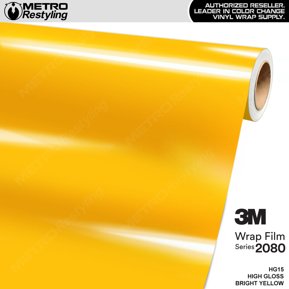 3M 2080 High Gloss Bright Yellow Vinyl Wrap