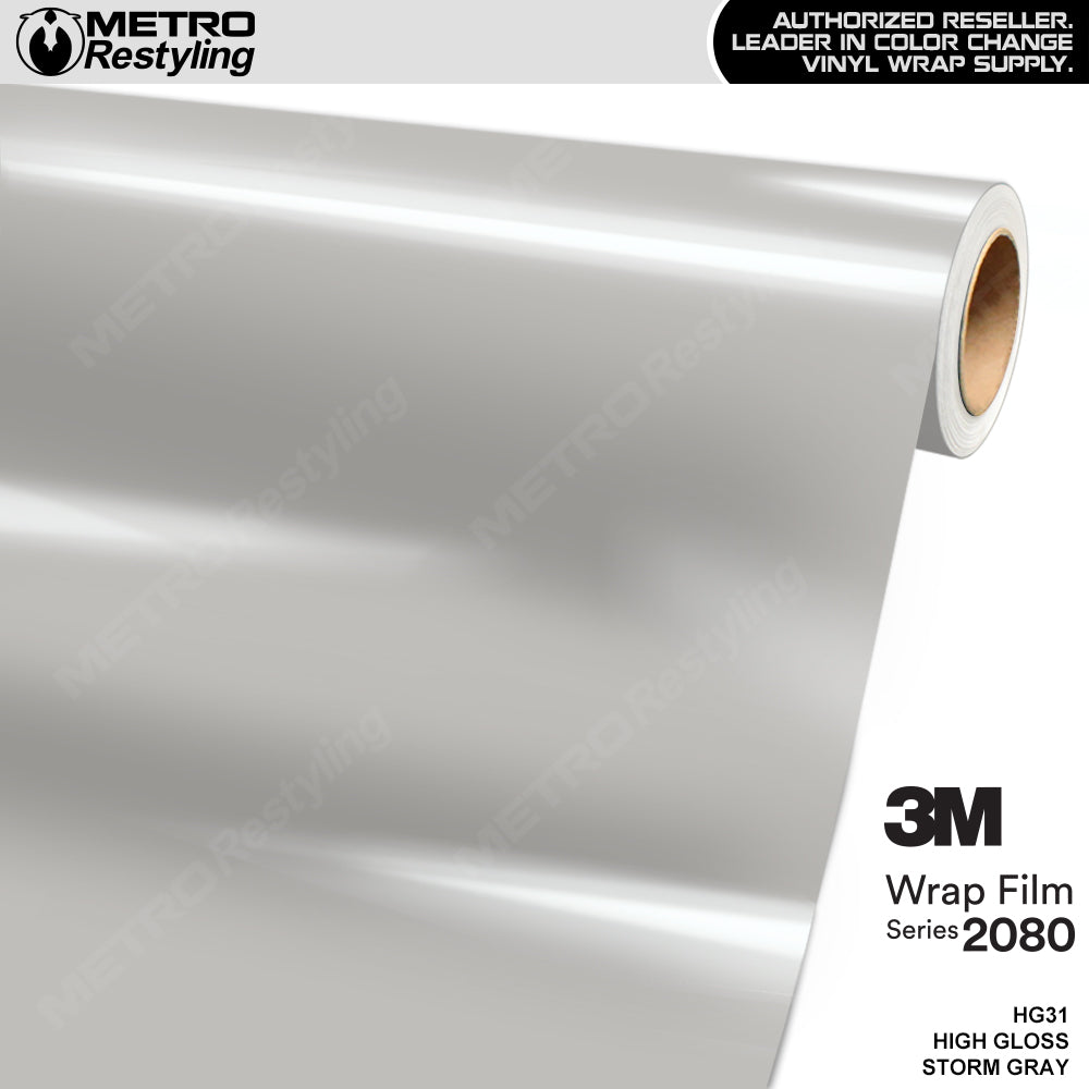 3M 2080 High Gloss Storm Gray Vinyl Wrap