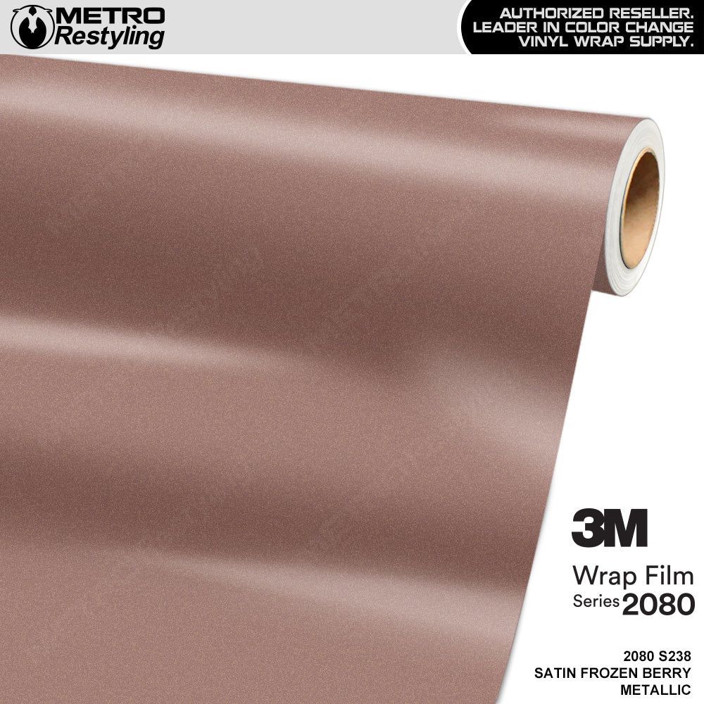 3M 2080 Satin Frozen Berry Metallic Vinyl Wrap | S238