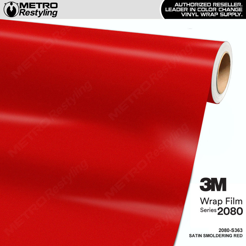 3M 2080 Satin Smoldering Red Vinyl Wrap | S363 | BLOWOUT STOCK | (225 sq ft) | 215964