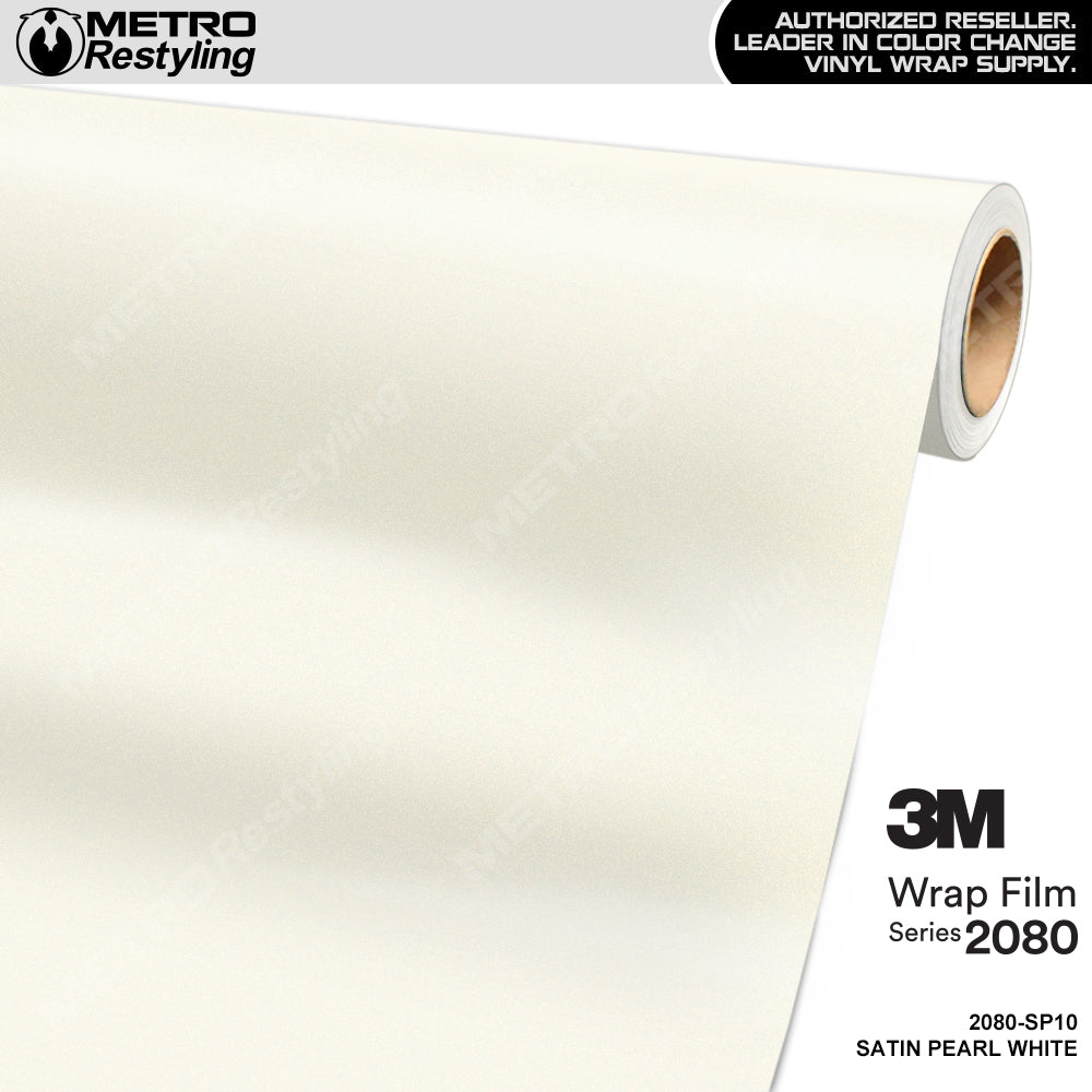 3M 2080 Satin Pearl White Vinyl Wrap | SP10 | BLOWOUT STOCK | (220 sq ft) | 183469