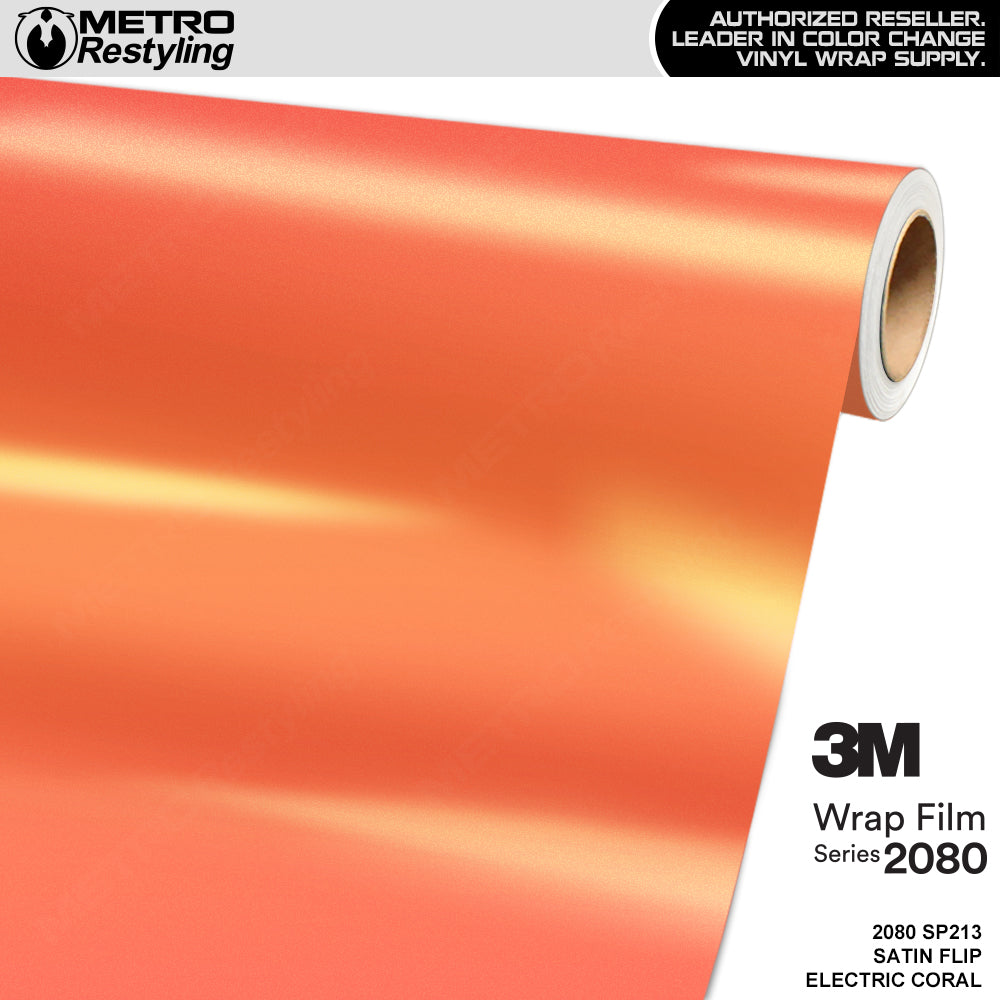 3M 2080 Satin Flip Electric Coral Vinyl Wrap | SP213