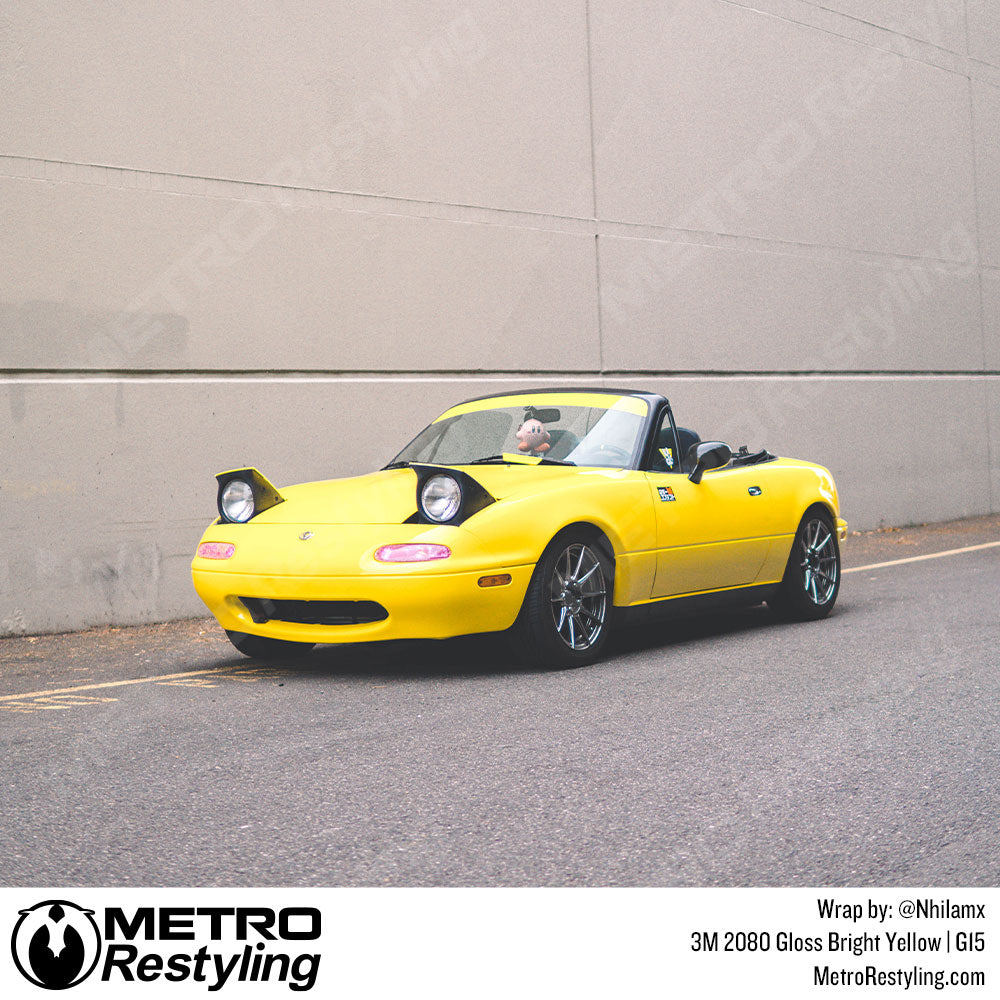 3M Gloss Bright Yellow Mazda Miata Wrap