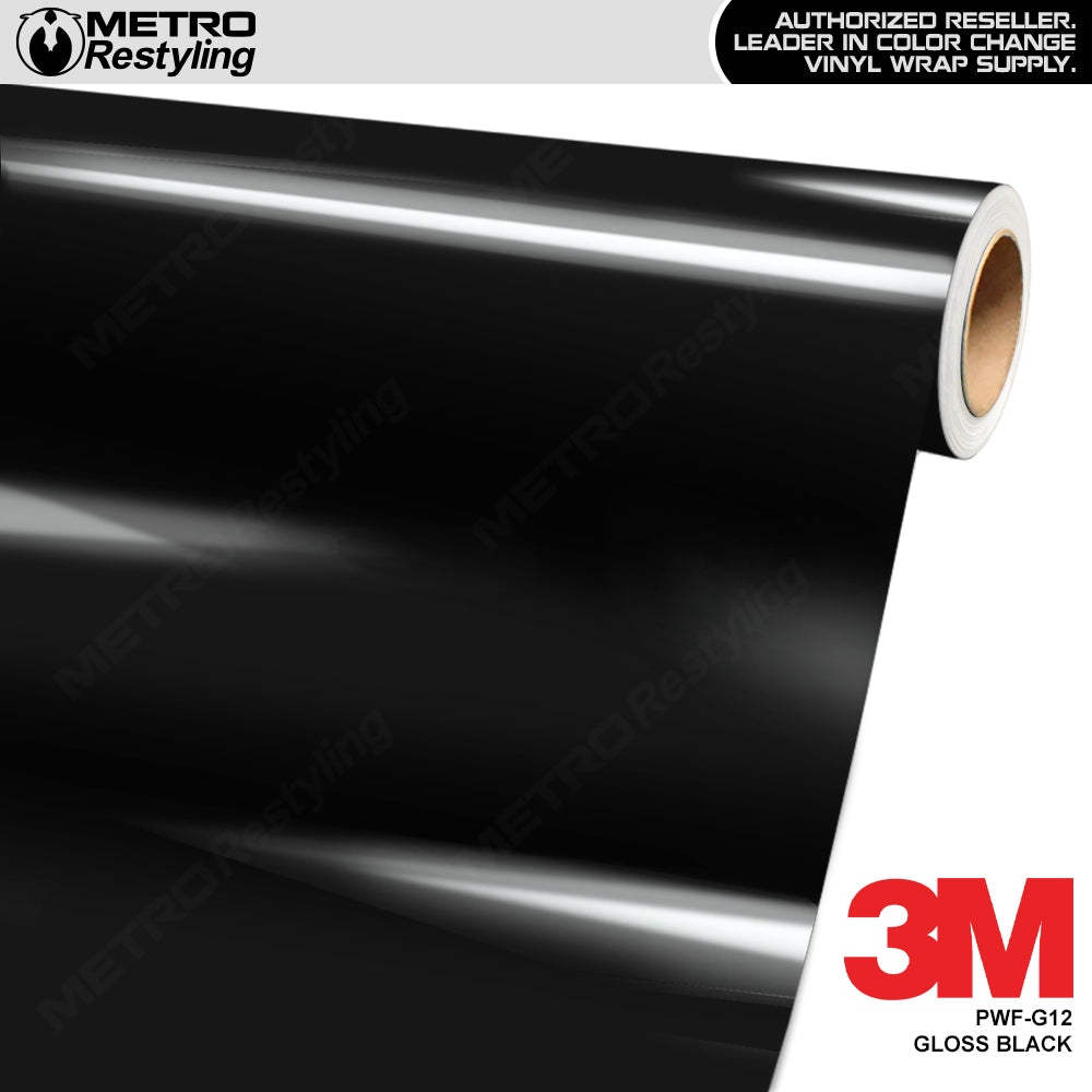 3M Gloss Black PWF Paint Protection Film Wrap | PWF-G12