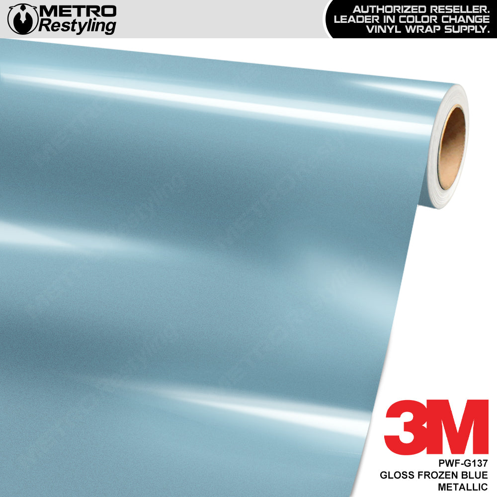 3M Gloss Frozen Blue Metallic PWF Paint Protection Film Wrap | PWF-G137