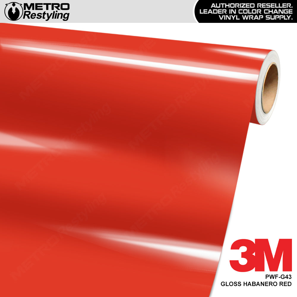 3M Gloss Hebanero Red PWF Paint Protection Film Wrap | PWF-G43