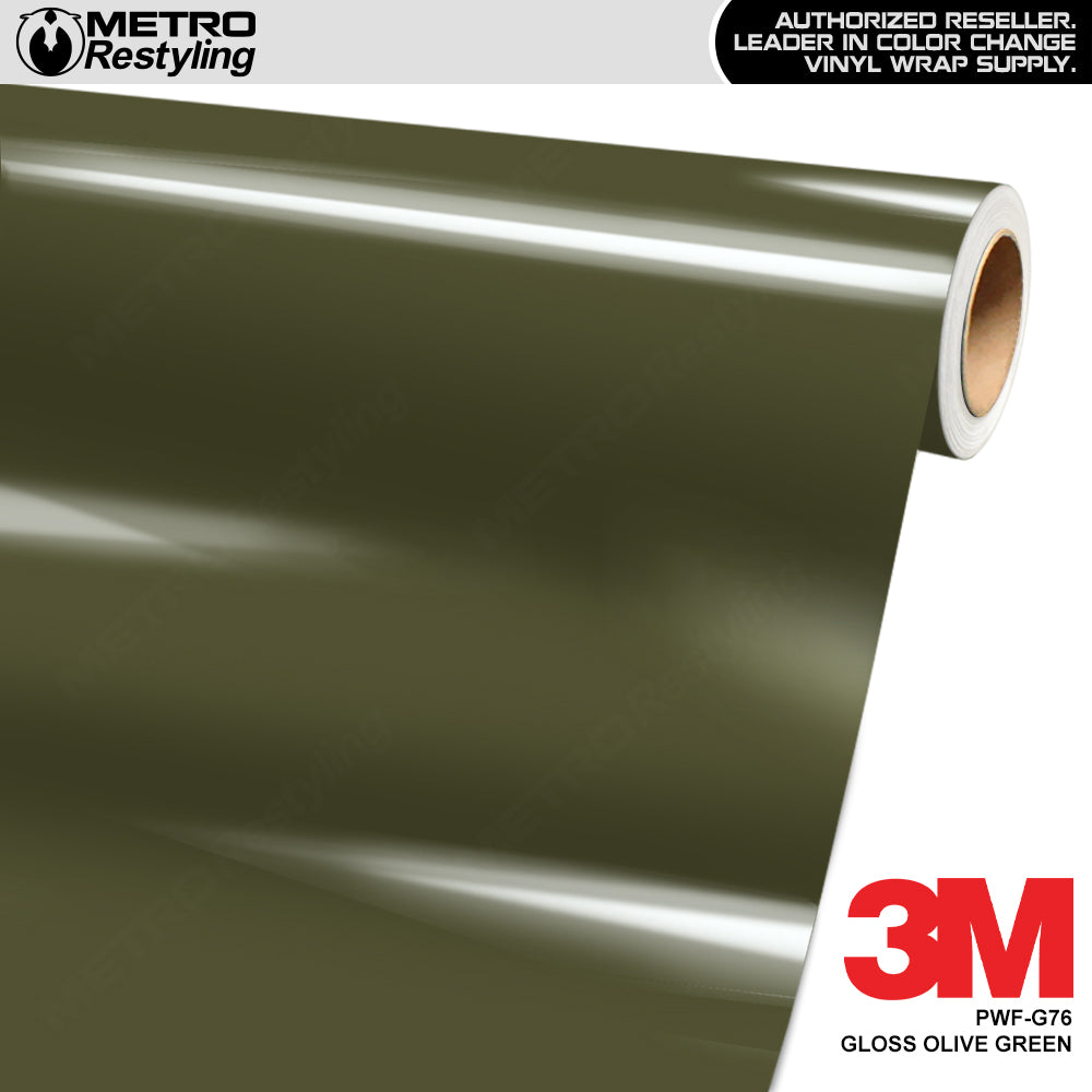 3M Gloss Olive Green PWF Paint Protection Film Wrap | PWF-G76