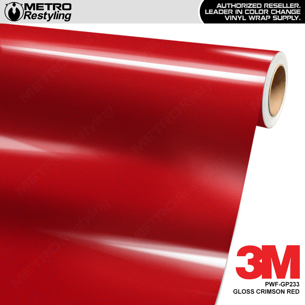 3M Gloss Crimson Red PWF Paint Protection Film Wrap | PWF-GP233