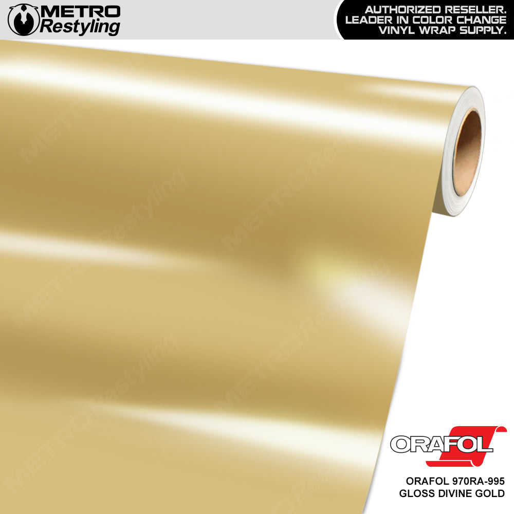 Orafol 970RA Gloss Divine Gold Vinyl Wrap | 970RA-995