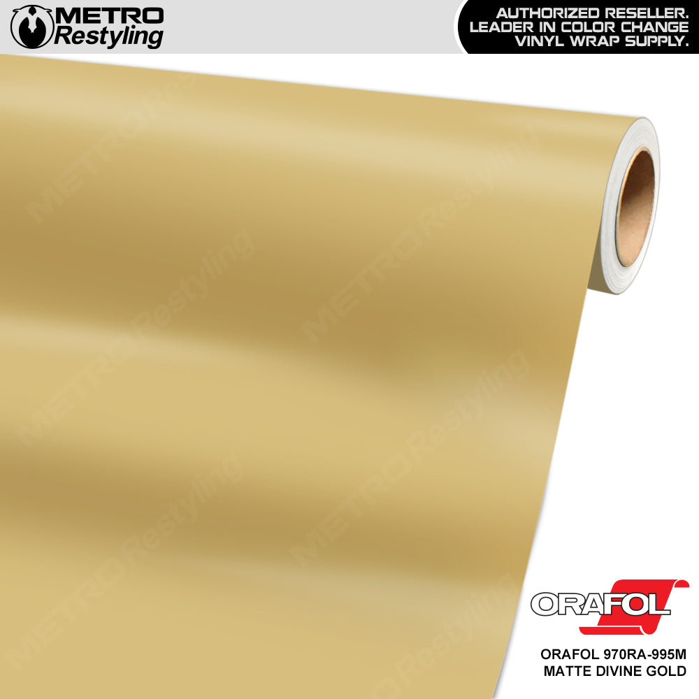 Orafol 970RA Matte Divine Gold Vinyl Wrap | 970RA-995M