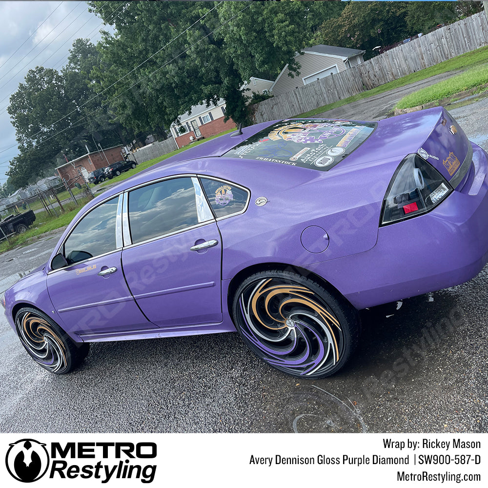 Purple Diamond Chevy Impala Vinyl Wrap