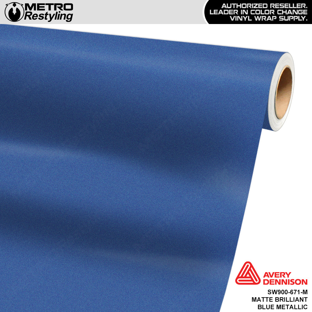 Avery Dennison SW900 Matte Brilliant Blue Metallic Vinyl Wrap