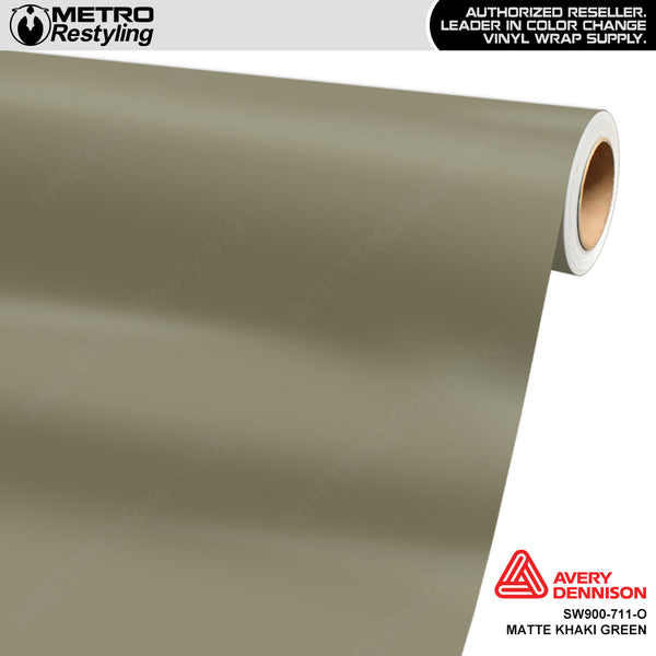 Avery Dennison Military Green Khaki Satin SW900-712-O - Supreme Wrap (SW)  Satin Vinyl Car Wrap Sheet Roll 4inch x 6inch