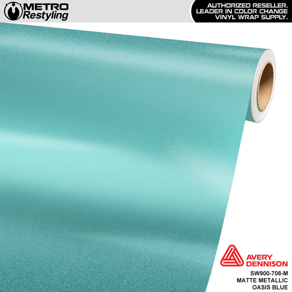 Avery Dennison SW900 Matte Metallic Oasis Blue Vinyl Wrap | SW900-708-M