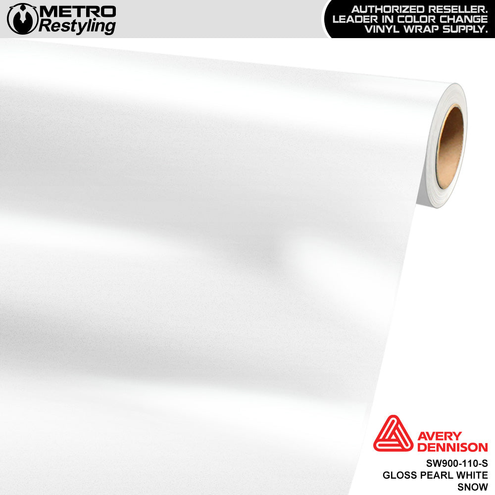 Avery Dennison SW900 Gloss Pearl White Snow Vinyl Wrap | SW900-110-S