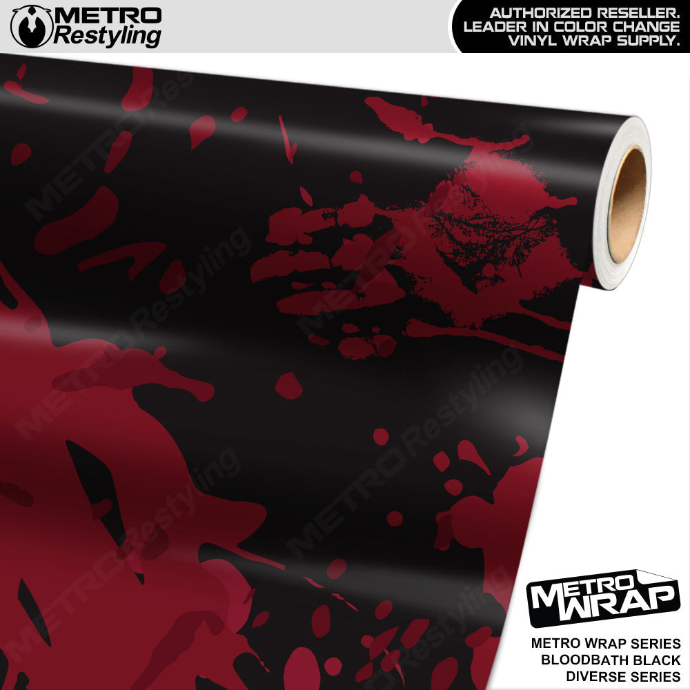 Metro Wrap Bloodbath Black Vinyl Film - 3M Film - Satin Finish | BLOWOUT STOCK | (15 sq ft) | 916745