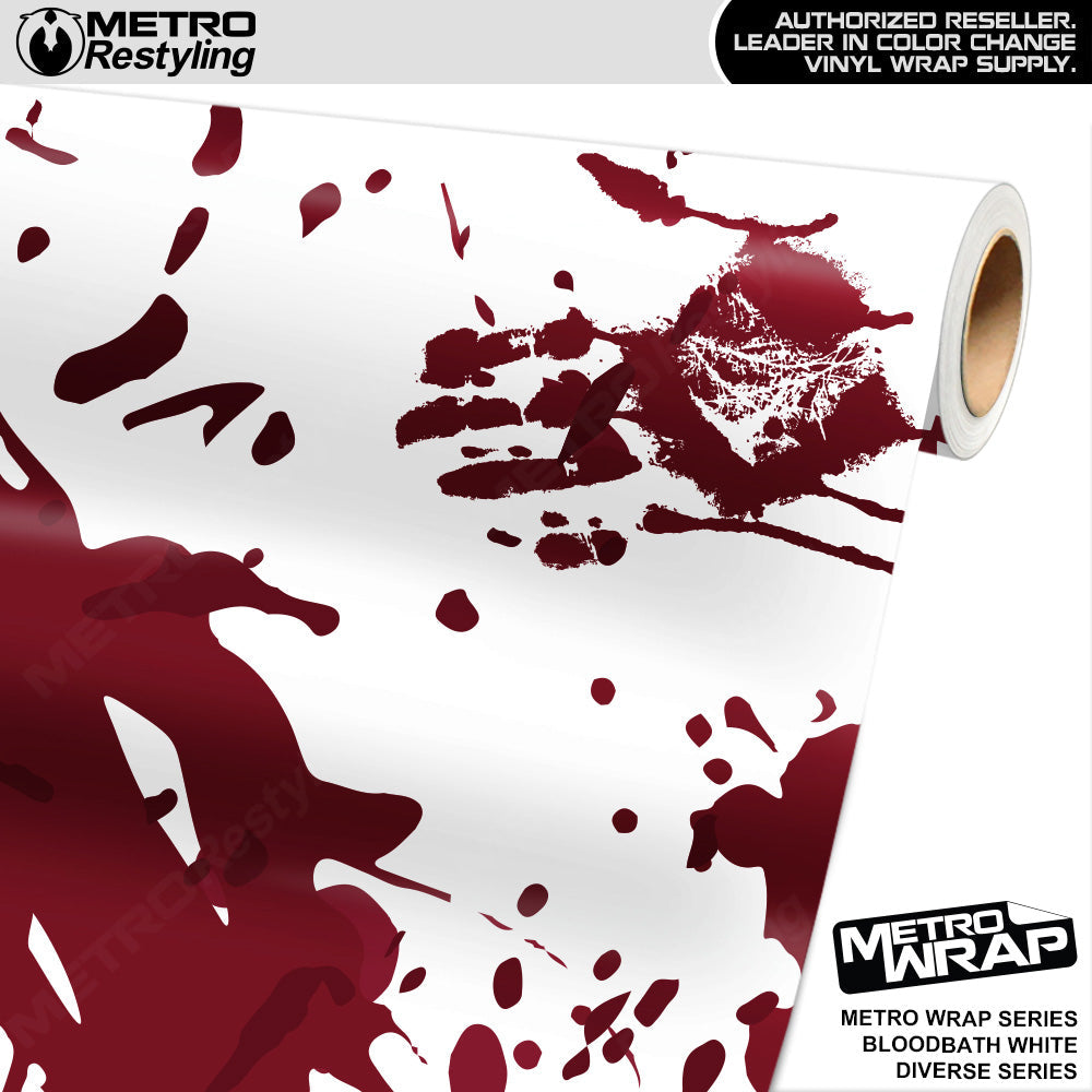 Metro Wrap Bloodbath White Vinyl Film - Avery Dennison Film - Satin Finish | BLOWOUT STOCK | (10 sq ft) | 523649