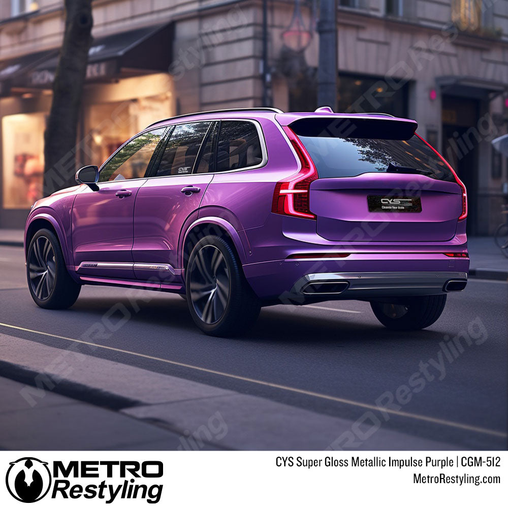 metallic purple car wrap