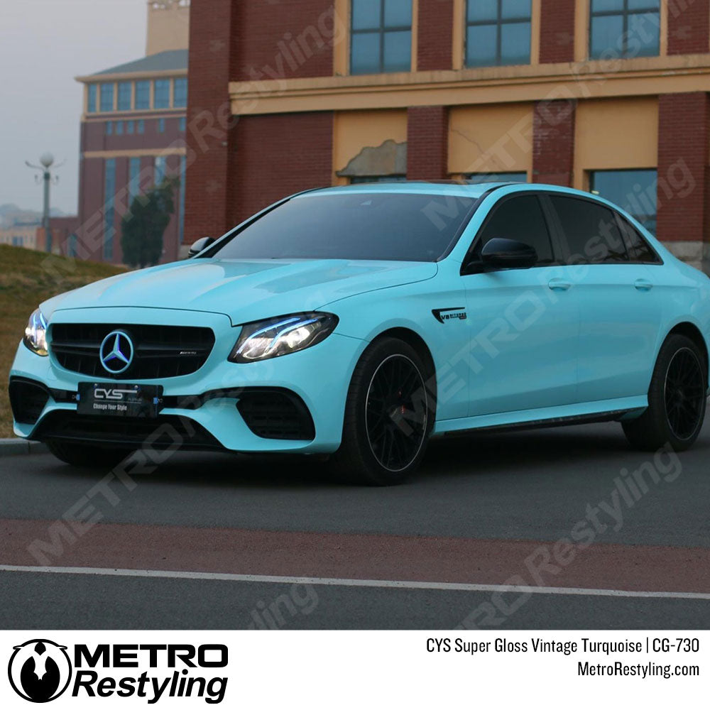 blue mercedes wrap