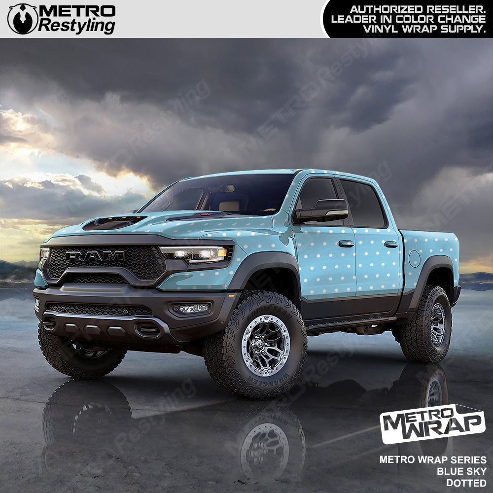 Metro Wrap Dotted Blue Sky Truck Wrap
