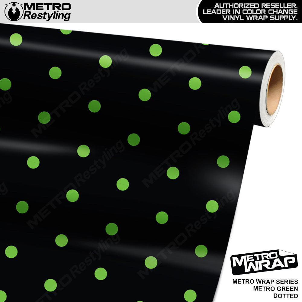 Metro Wrap Dotted Metro Green Vinyl Film