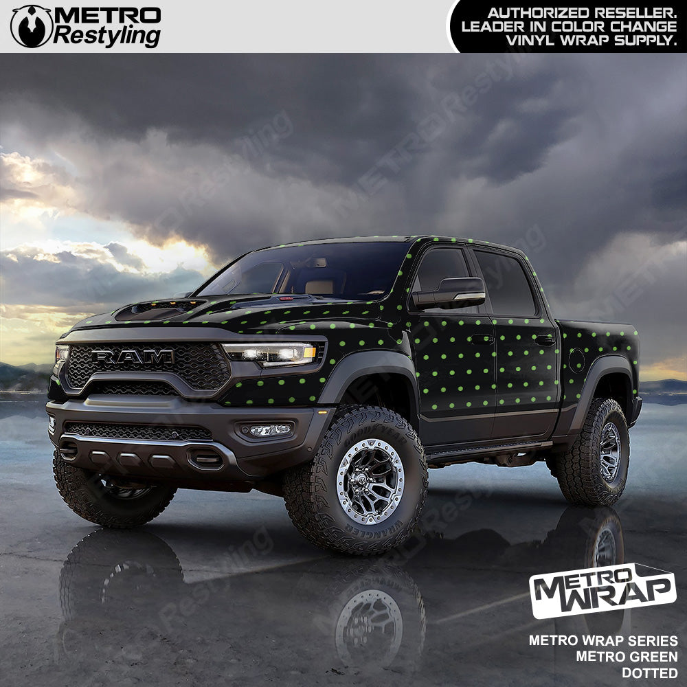 Metro Wrap Dotted Metro Green Truck Wrap