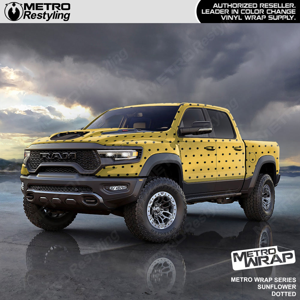 Metro Wrap Dotted Sunflower Truck Wrap