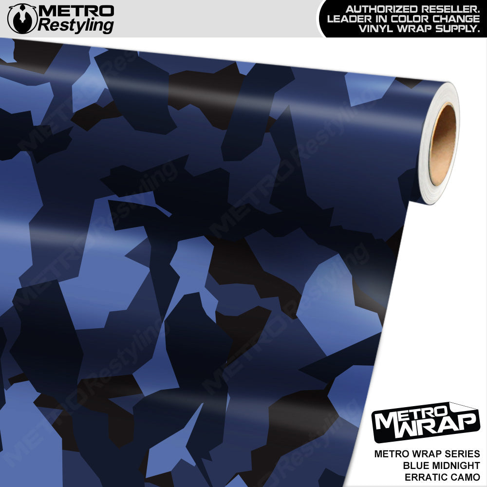 Metro Wrap Erratic Blue Midnight Camouflage Vinyl Film