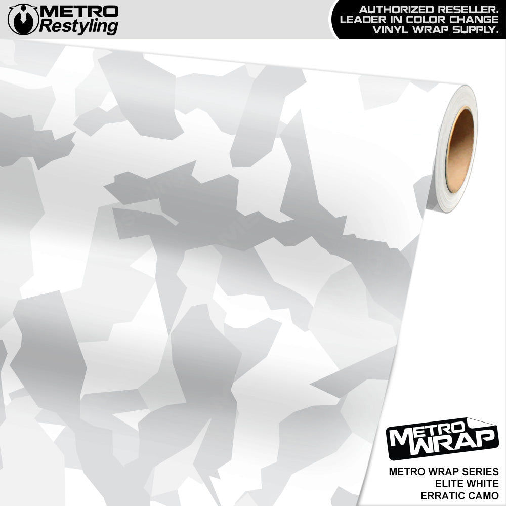 Metro Wrap Erratic Elite White Camouflage Vinyl Film - 3M Film - Satin Finish | BLOWOUT STOCK | (25 sq ft) | 100340