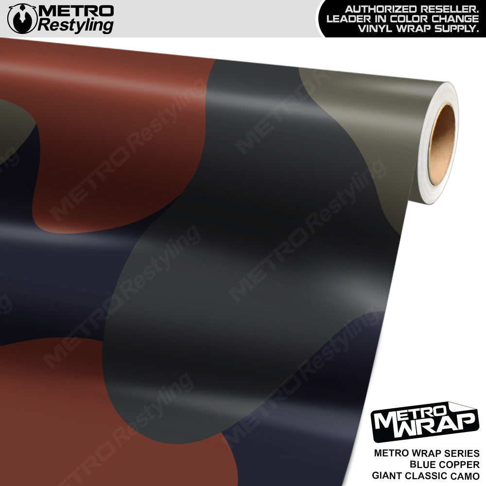 Metro Wrap Giant Classic Blue Copper Camouflage Vinyl Film