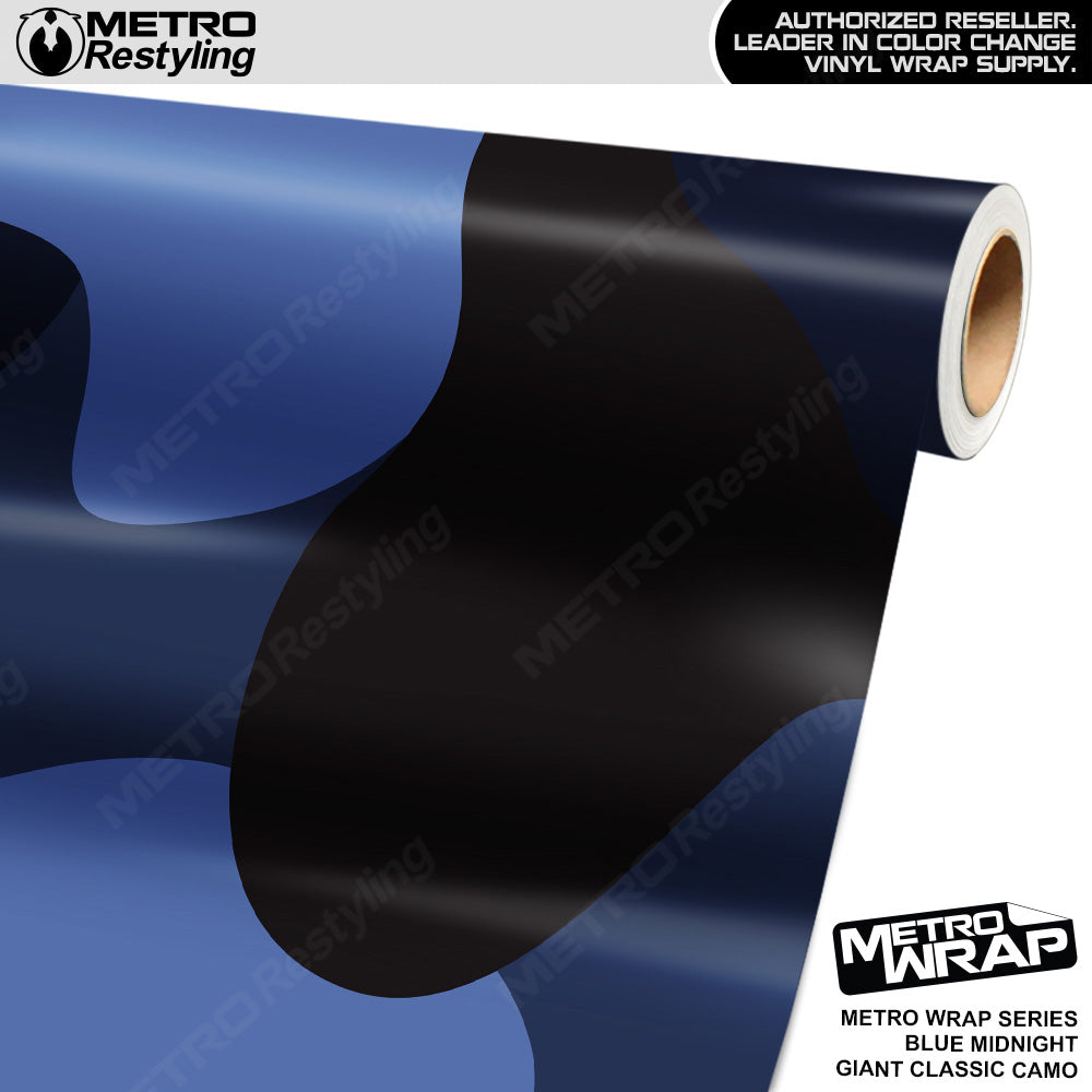 Metro Wrap Giant Classic Blue Midnight Camouflage Vinyl Film