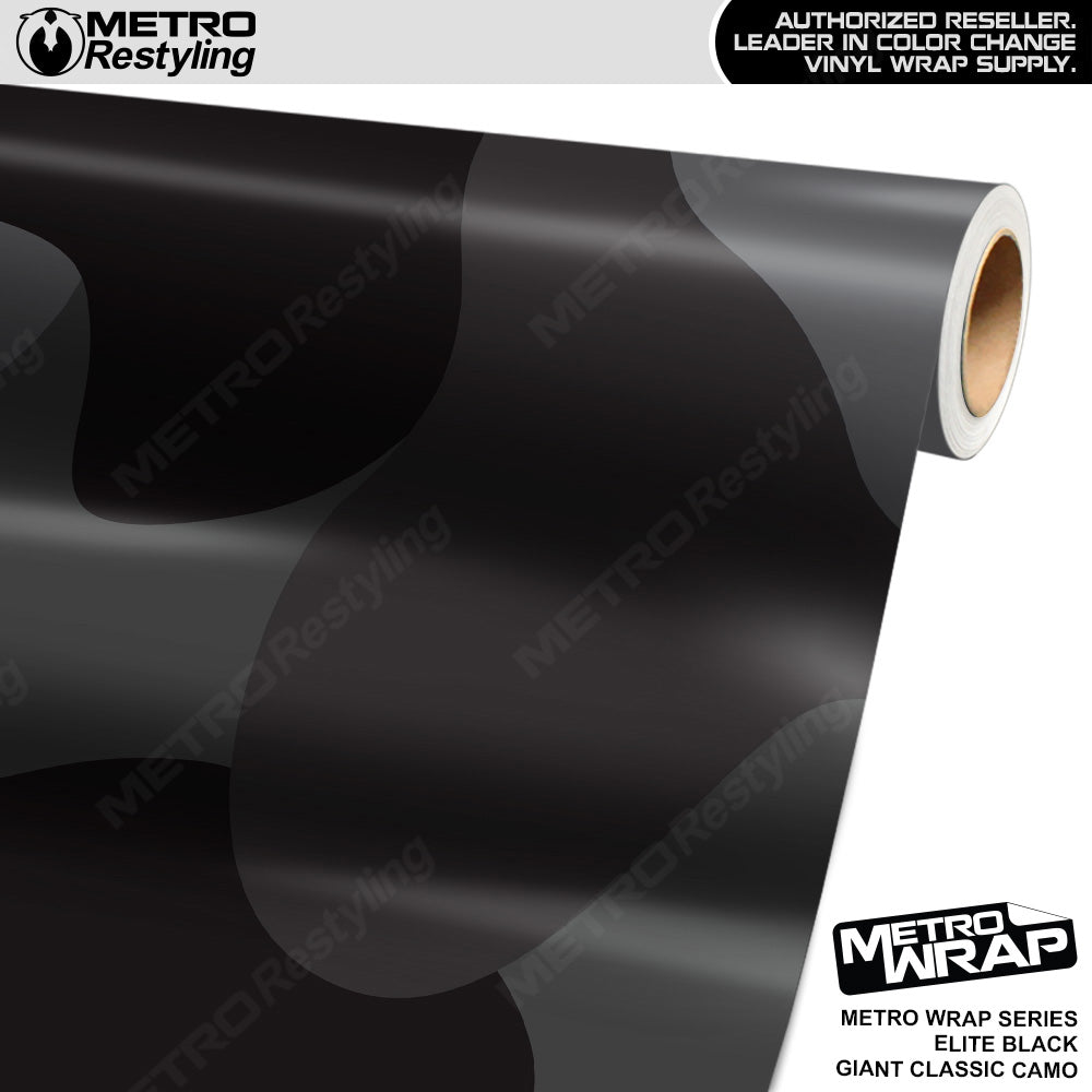 Metro Wrap Giant Classic Elite Black Camouflage Vinyl Film