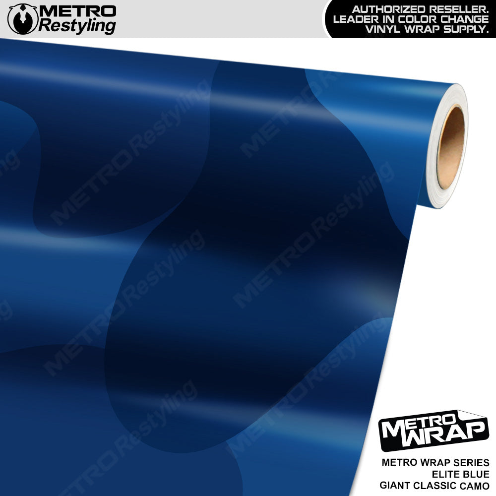 Metro Wrap Giant Classic Elite Blue Camouflage Vinyl Film