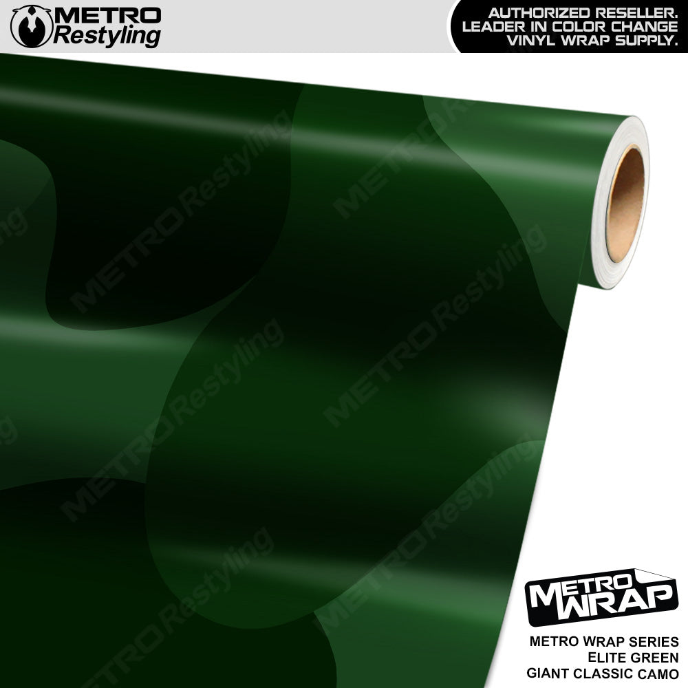 Metro Wrap Giant Classic Elite Green Camouflage Vinyl Film