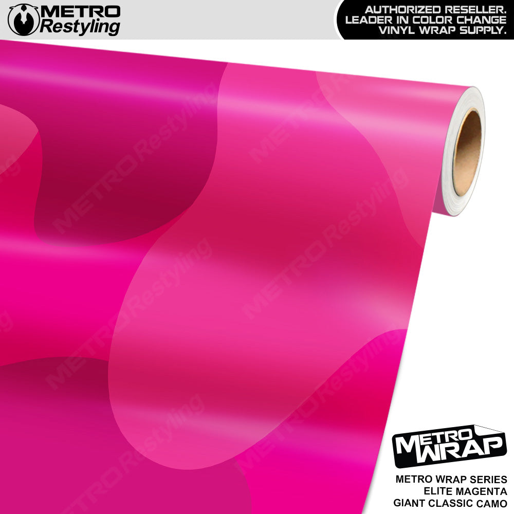 Metro Wrap Giant Classic Elite Magenta Camouflage Vinyl Film
