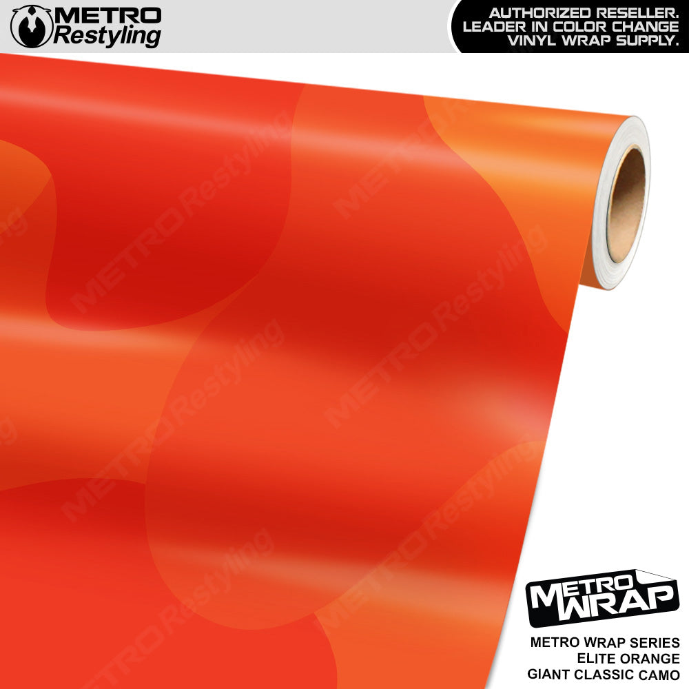 Metro Wrap Giant Classic Elite Orange Camouflage Vinyl Film
