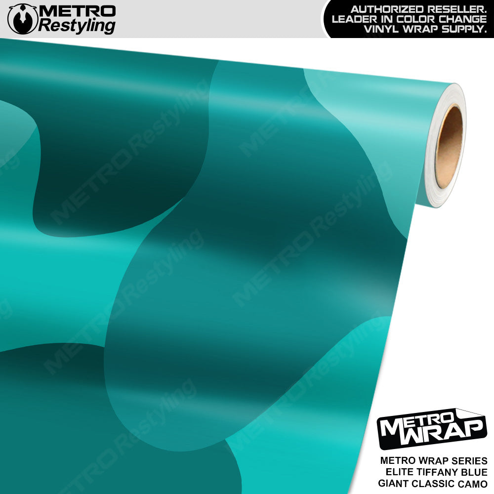 Metro Wrap Giant Classic Elite Tiffany Blue Camouflage Vinyl Film