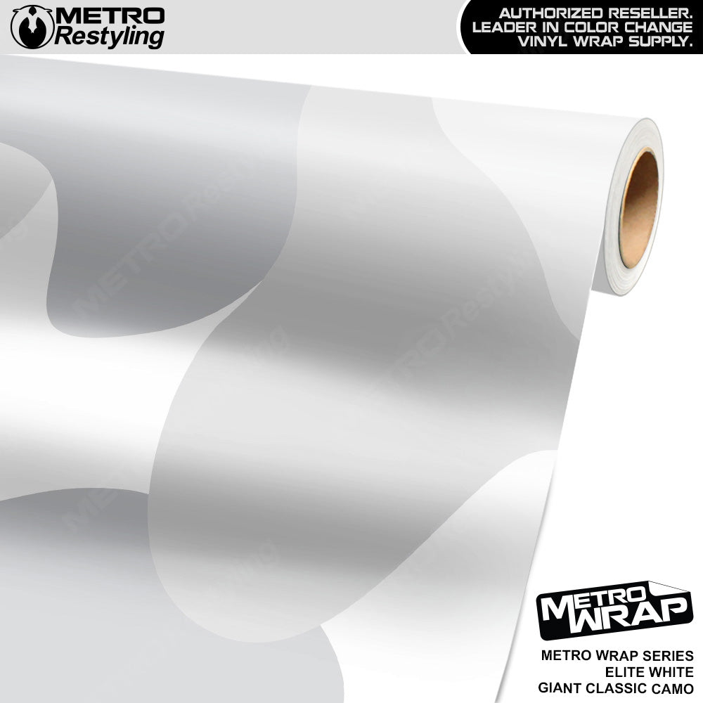 Metro Wrap Giant Classic Elite White Camouflage Vinyl Film
