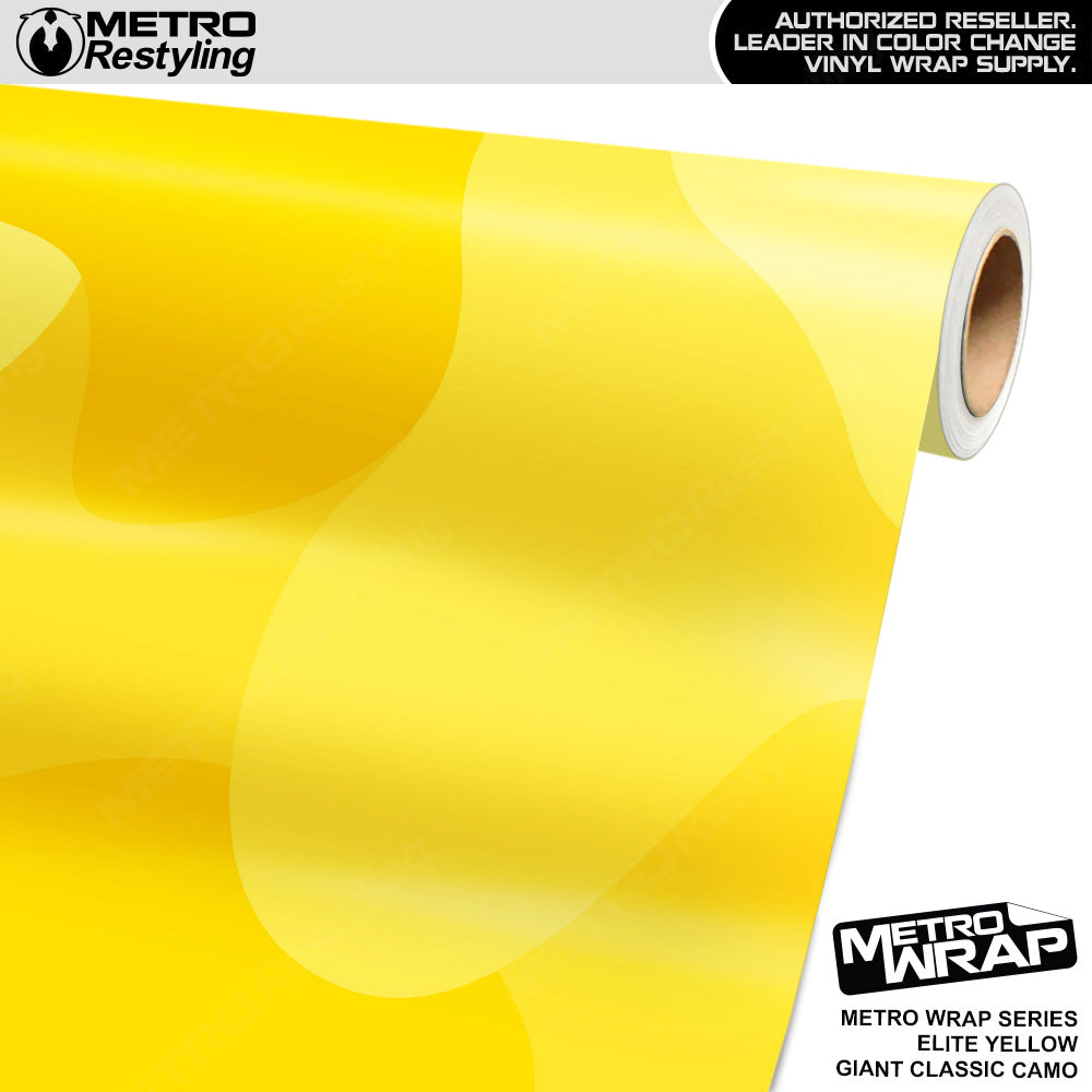 Metro Wrap Giant Classic Elite Yellow Camouflage Vinyl Film