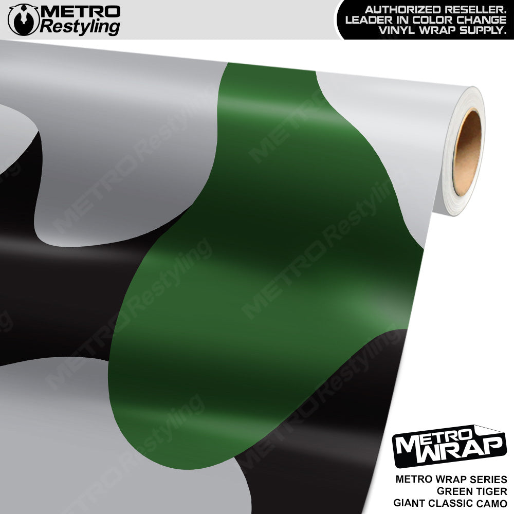 Metro Wrap Giant Classic Green Tiger Camouflage Vinyl Film